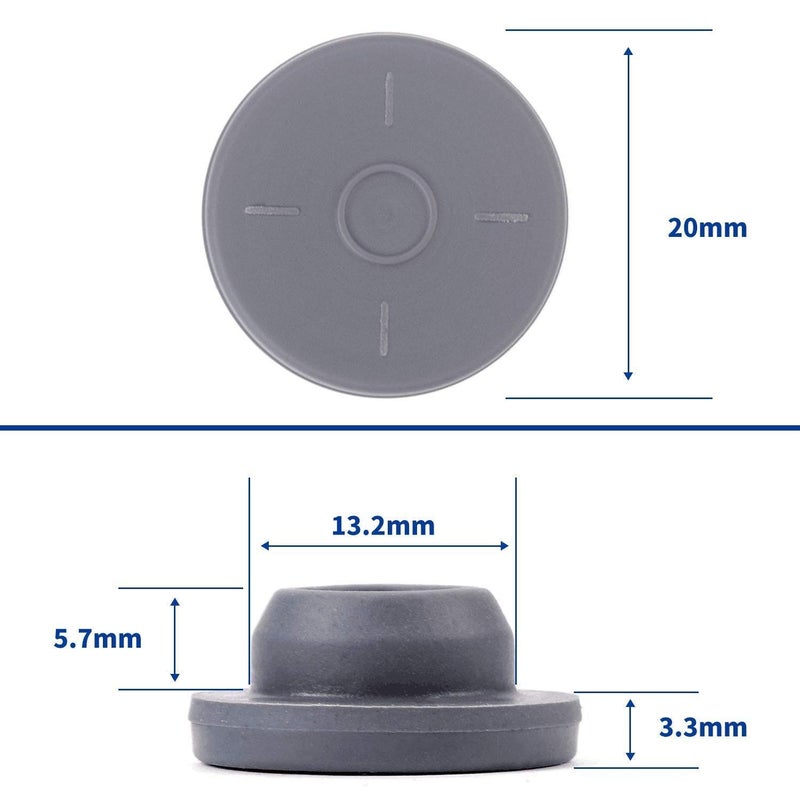 APUXON Vial Rubber Stopper 100pcs Butyl Rubber Stopper 20mm Medicine Packing Bottle Inner Stopper for Opening Glass Vial and Liquid Culture Jars - Image 2