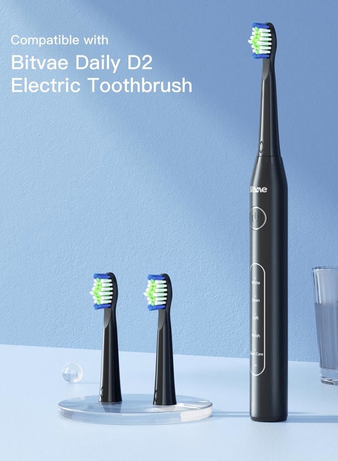 Bitvae D2 Electric Toothbrush Replacement Heads, Sonic Toothbrush Heads Refills, 4 Pack - Image 4