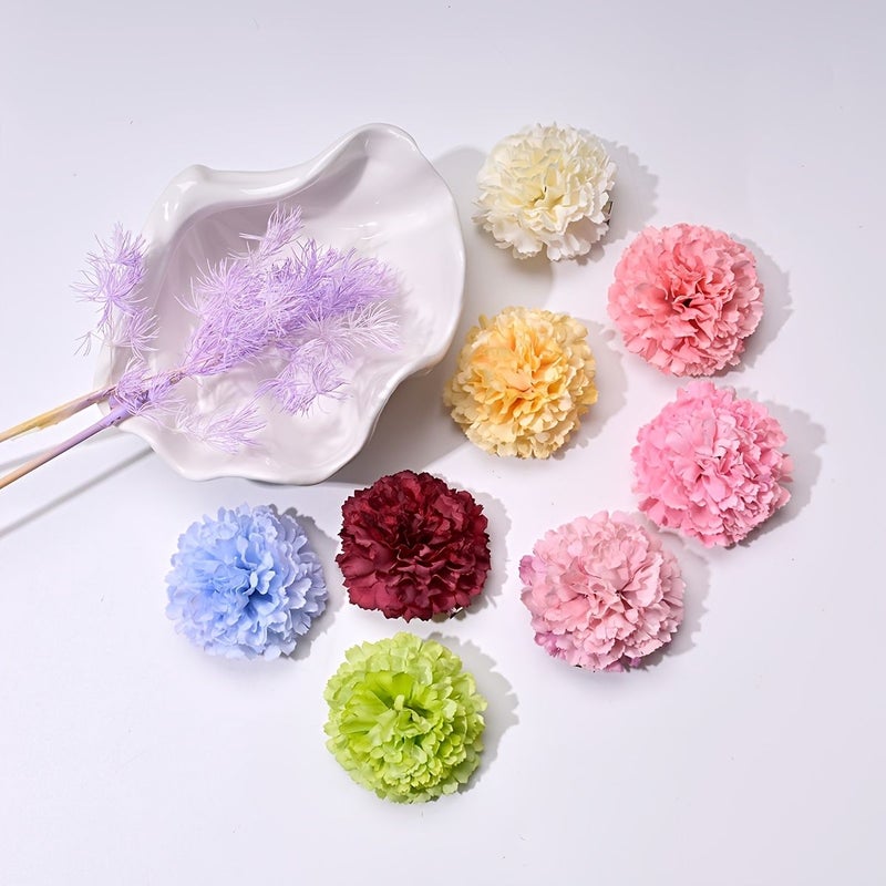 8pcs Polychrome Simulation Flower Layered Ball Hairpins Easy Romantic Seaside Side Clips For Updos - Image 2