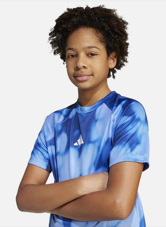 Adidas Training T-Shirt With Allover Graphic - Image 1