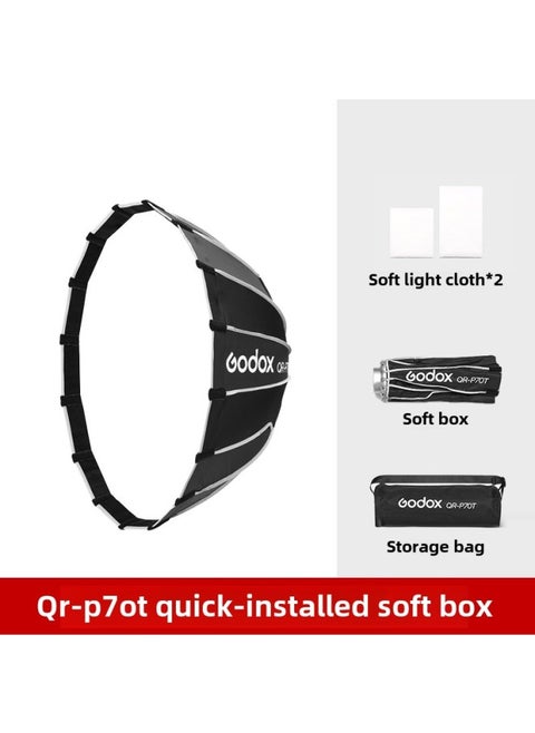 GodoxBW60*90 70*100 80*120cm Soft Box Double Layer Soft Light Cloth Fabric Baorong Bayonet Shadow-Body Color:(Quick Release) QR-P70T Quick Release SofT Box