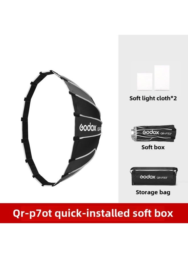 Generic - GodoxBW60*90 70*100 80*120cm Soft Box Double Layer Soft Light Cloth Fabric Baorong Bayonet Shadow-Body Color:(Quick Release) QR-P70T Quick Release SofT Box - Image 1