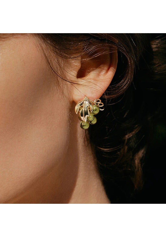 هيفانج أقراط العنب - أخضر زيتوني - Image 2