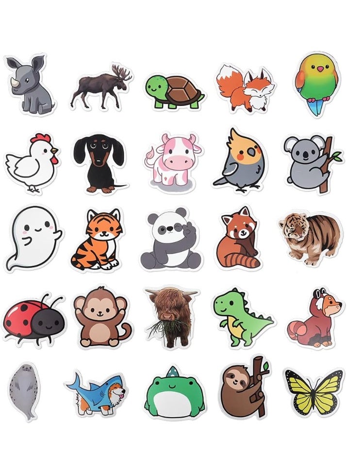 SUNSAR Animal Stickers,100Pcs Cute Cartoon Waterproof Stickers, Cute Trendy Aesthetic Sticker for Laptop Car Scrapbook Phone Skateboard Computer Wall Window - Image 3