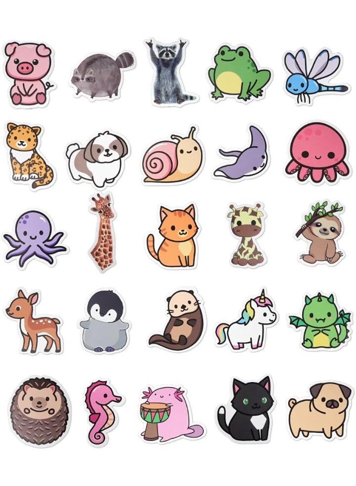 SUNSAR Animal Stickers,100Pcs Cute Cartoon Waterproof Stickers, Cute Trendy Aesthetic Sticker for Laptop Car Scrapbook Phone Skateboard Computer Wall Window - Image 2