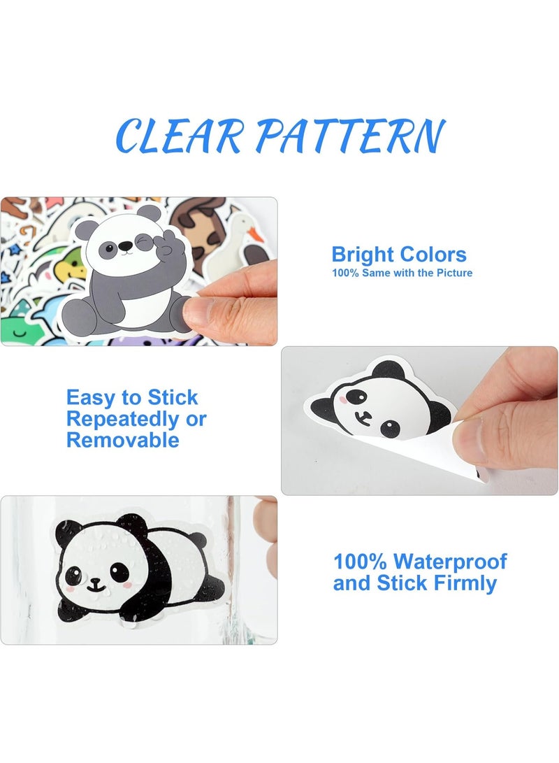 SUNSAR Animal Stickers,100Pcs Cute Cartoon Waterproof Stickers, Cute Trendy Aesthetic Sticker for Laptop Car Scrapbook Phone Skateboard Computer Wall Window - Image 4
