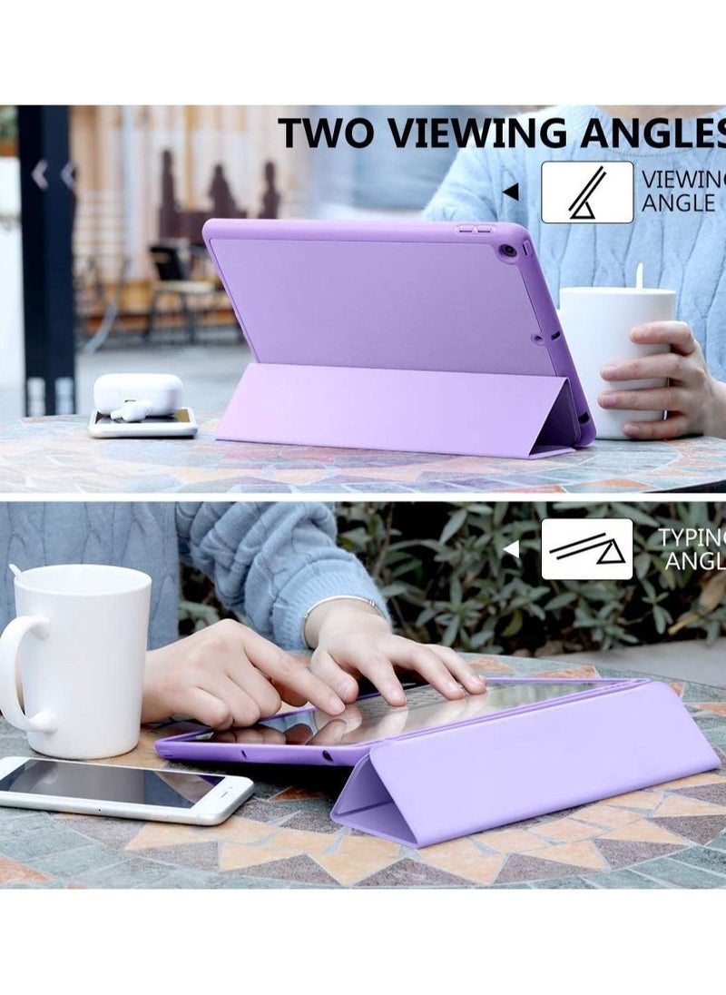 Case Compatible with iPad 9th/8th/7th Generation Case/iPad Case 10.2 Inch, Smart Folio Soft TPU Protective Case Cover with Apple Pencil Holder for iPad 9th/8th Gen,Full Body Protection