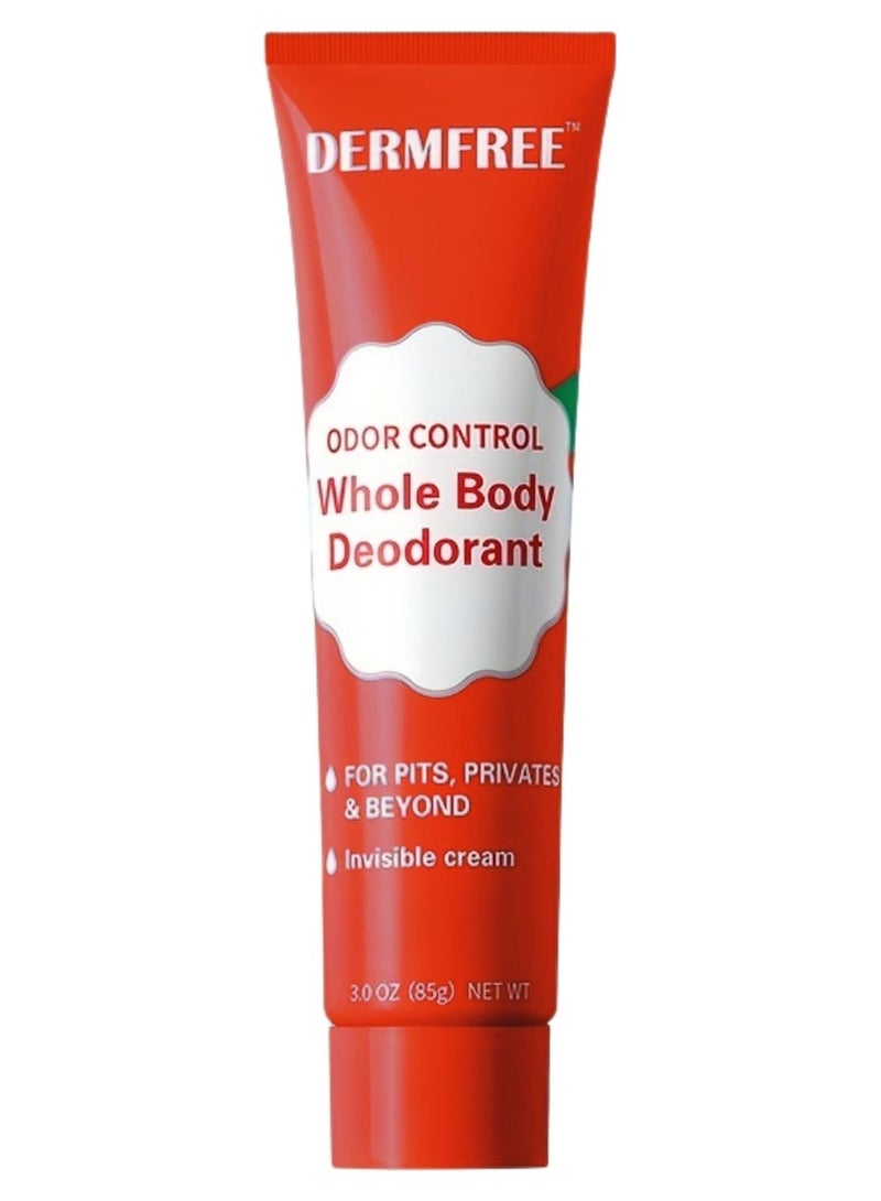 DERMFREE 85g Odor Control Whole Body Deodorant Cream 72H Odor Control Body Deodorant Invisible Cream for Armpit Privates and Other Parts Odor Control Cream - Image 1