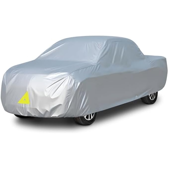 rayihni Seal Skin Covers 6 Layers Truck Cover Waterproof All Weather Snowproof, Windproof, UV, Hail Protection Outdoor Heavy Duty full Automobile Cover with Reflective, Universal Fit for Truck (upto 210 inch) - Image 1