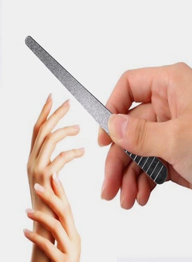 Tandem Metal Nail Filer Lux, Manicure Tool With Cuticle Remove - Designed to Achieve Strong, Elegant and Healthy Nails, Durable Stainless Steel - Silver (Set Of 1) - Image 3