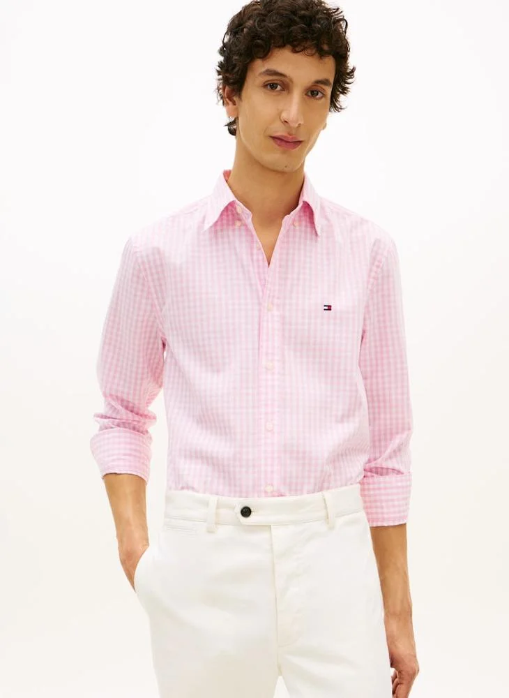 TH Flex Regular Fit Gingham Check Poplin Shirt