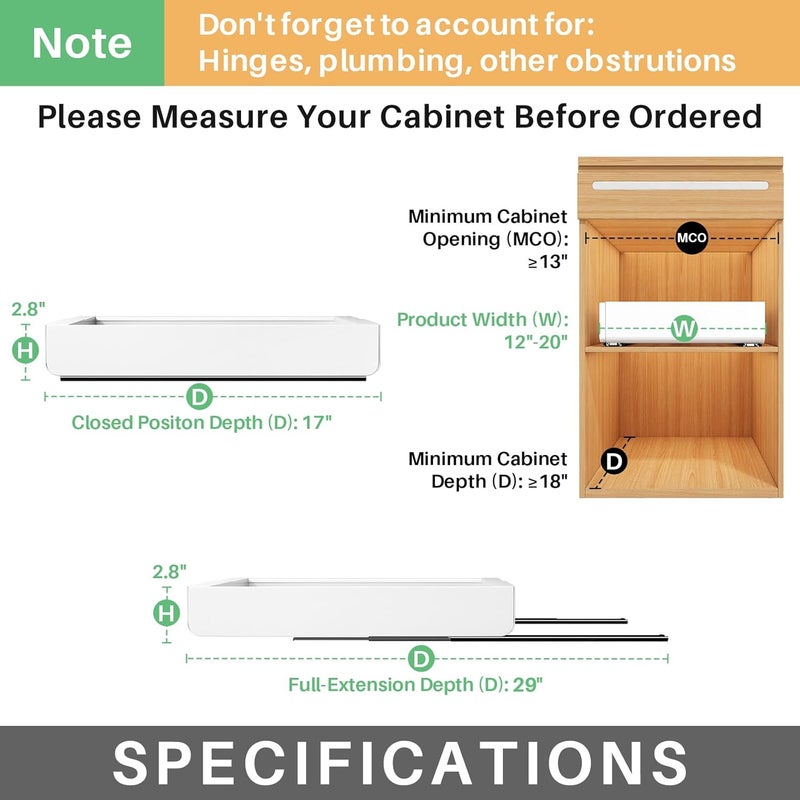 Kitstorack Expandable Pull-Out Cabinet Organizer with Adhesive Nano Film - For Kitchen, Pantry, Bathroom Storage - Image 2