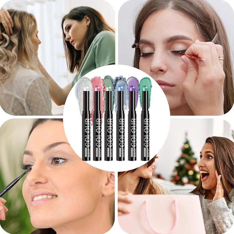 Eyeshadow Stick - Waterproof Long-Lasting Women Makeup,Shimmer Cream Eyeshadow | for Beauty Cosmetics Women Girls Wife Girlfriend Daily Routines Travel Holiday Christmas Home - Image 4