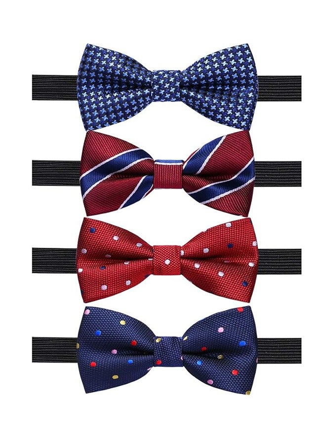 4Pcs قابلة للتعديل ربطة القوس الأولية المربوطة للأولاد الرضع الأطفال الأطفال الرضع - Image 1