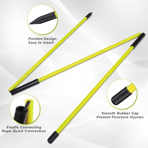 Goashpeaot Collapsible Golf Alignment Sticks, 40 Inch Golf Alignment Rods for Swing Trainer, Putting, Aiming, Posture Correction and Golf Practice - Image 2