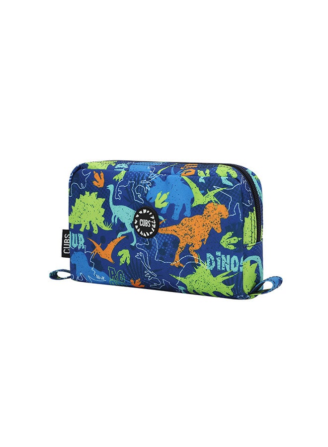 CUBS Dinosaur Print Waterproof pencil case pouch with zip closure - Image 2