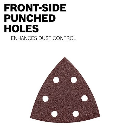 BOSCH SDTR120 3-3/4 in. 120 5-Piece Grit Detail Sander Abrasive Triangles for Wood,Brown - Image 5
