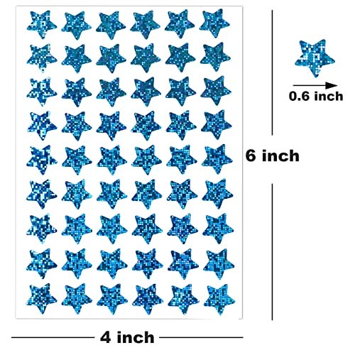 Lrogoe 1620 Pack, 6 Colors, Holographic Small Star Stickers for Kids Reward, Behavior Chart, School Classroom Student Teacher Supplies, 0.6" Diameter - Image 4