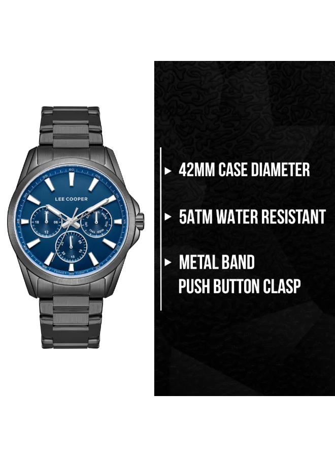 Lee Cooper Men's Metal Multi Function Watch LC08105.090 - 42 mm
