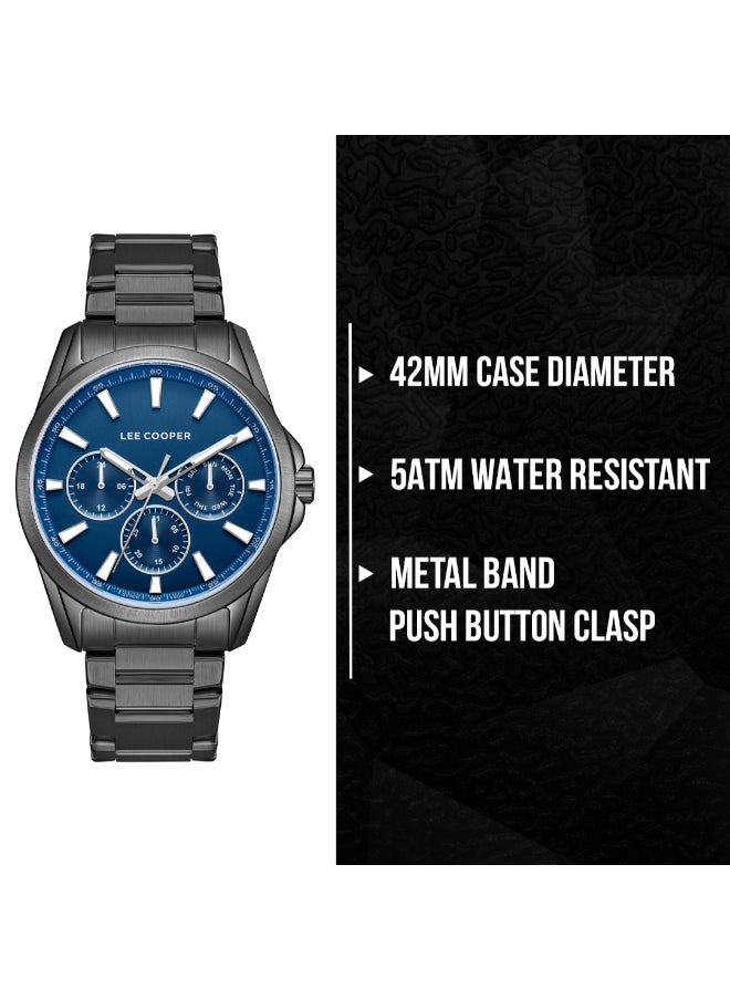 Lee Cooper Men's Metal Multi Function Watch LC08105.090 - 42 mm  - Image 2