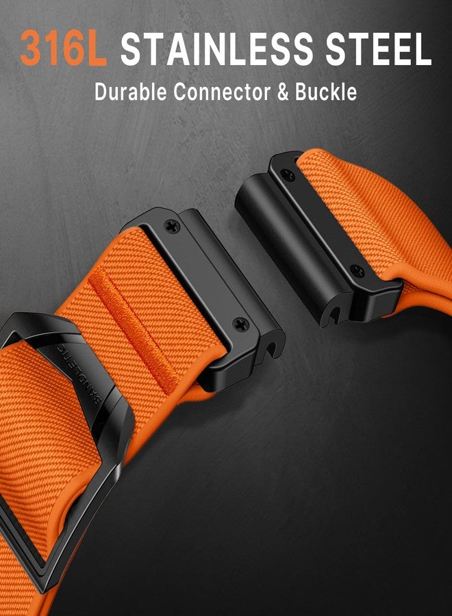 Bandletic سوار Bandletic متوافق مع ساعة Garmin Fenix 8 مقاس 47 مم، حزام نايلون مطاطي سريع التركيب لساعات Instinct E&3 45mm/2/Fenix E/8 47mm/7/6/5/Forerunner 965/955/Epix 2/Approach S70 47mm/Tactix & Quatix 8-47mm - Image 5
