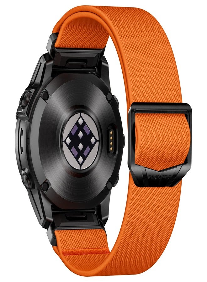 Bandletic سوار Bandletic متوافق مع ساعة Garmin Fenix 8 مقاس 47 مم، حزام نايلون مطاطي سريع التركيب لساعات Instinct E&3 45mm/2/Fenix E/8 47mm/7/6/5/Forerunner 965/955/Epix 2/Approach S70 47mm/Tactix & Quatix 8-47mm - Image 1