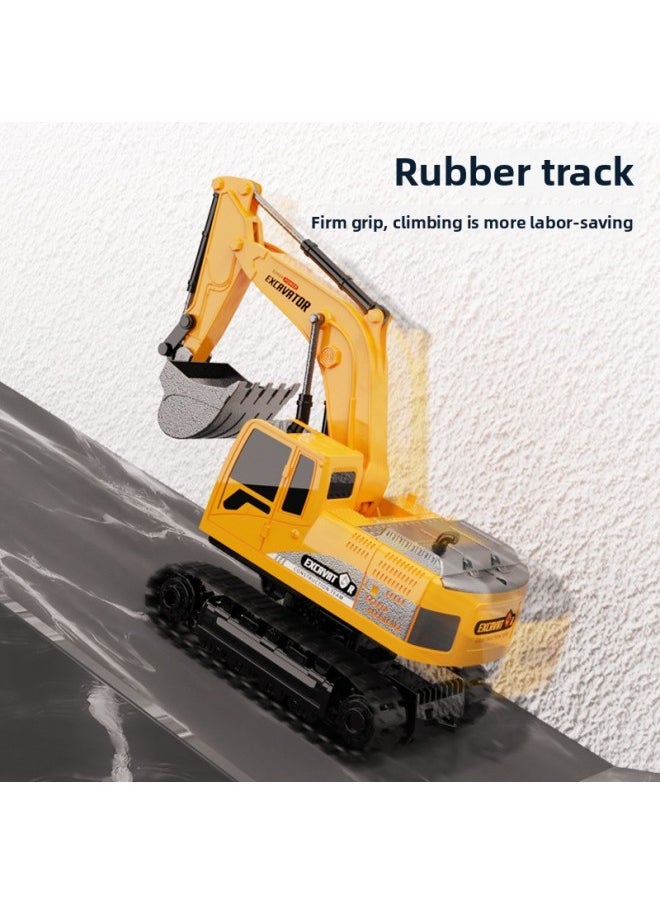 Generic - Alloy Children's Remote Control 6-way Excavator Toy Car Boys And Girls Simulation Electric Digging Machine Engineering Car-Color:12-way Remote Control Excavator [silver] English Version Color Box-Proportion:2 Rechargeable Batteries 2 Ordinary Batteries - Image 1