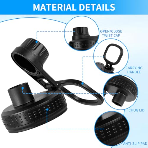 MEIJIAYOU Replacement Lid Compatible with Contigo 24OZ, Leak Proof Spoud Lid Fit for Contigo Water Bottle Lids Replacement Reusable Water Bottle Lid Replacement Parts - Image 3