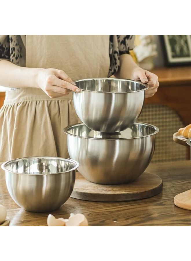 Household Stainless Steel Egg Basin Deepening Splash-proof Baking Cream Salad Mixing Bowl Special Dish Kneading Basin-Specifications:Professional Egg Beating Pot [extra Large Size]-Color:Default  - Image 4