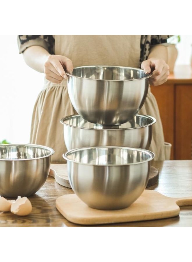 Household Stainless Steel Egg Basin Deepening Splash-proof Baking Cream Salad Mixing Bowl Special Dish Kneading Basin-Specifications:Professional Egg Beating Pot [extra Large Size]-Color:Default  - Image 5