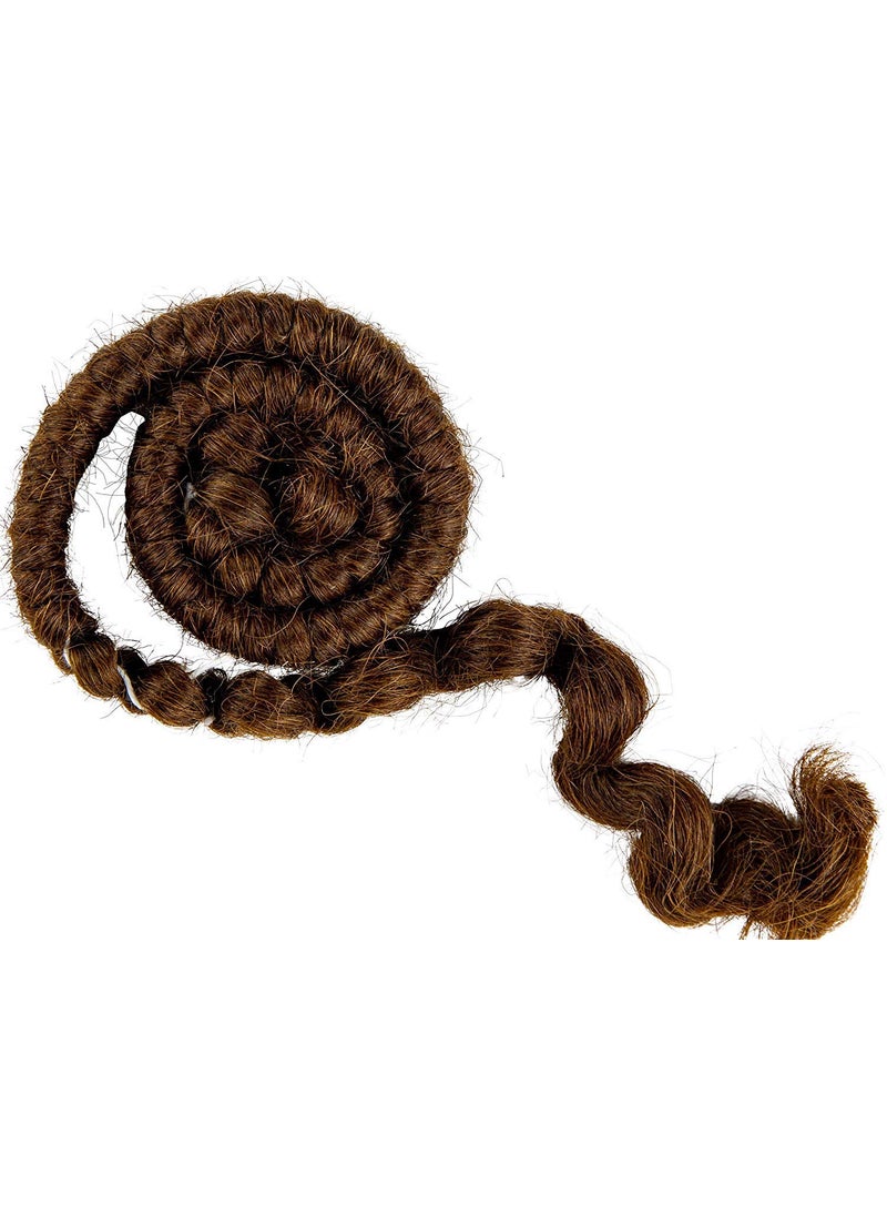 mehron - Mehron Makeup Crepe Hair 12-inch Braid (Medium Brown) - Image 1