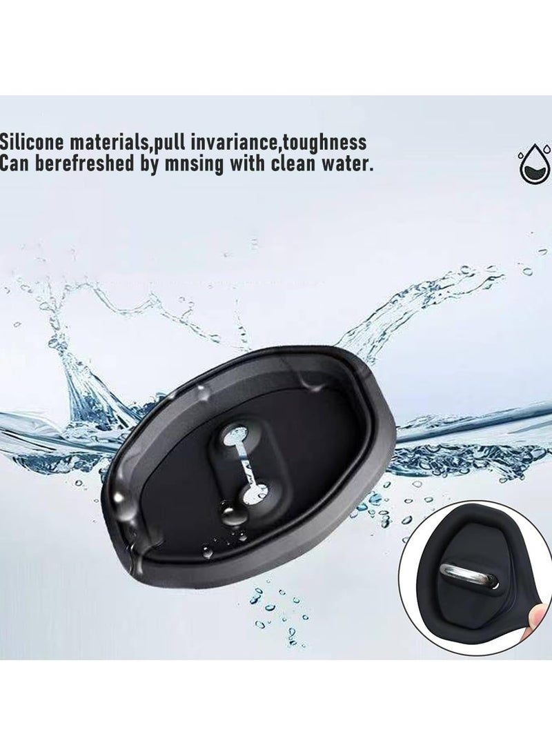 Oasisgalore 4pcs Car Door Latch Silicone Protective Covers - Silent Shock Pads for Vehicle Locks (Black)  - Image 2