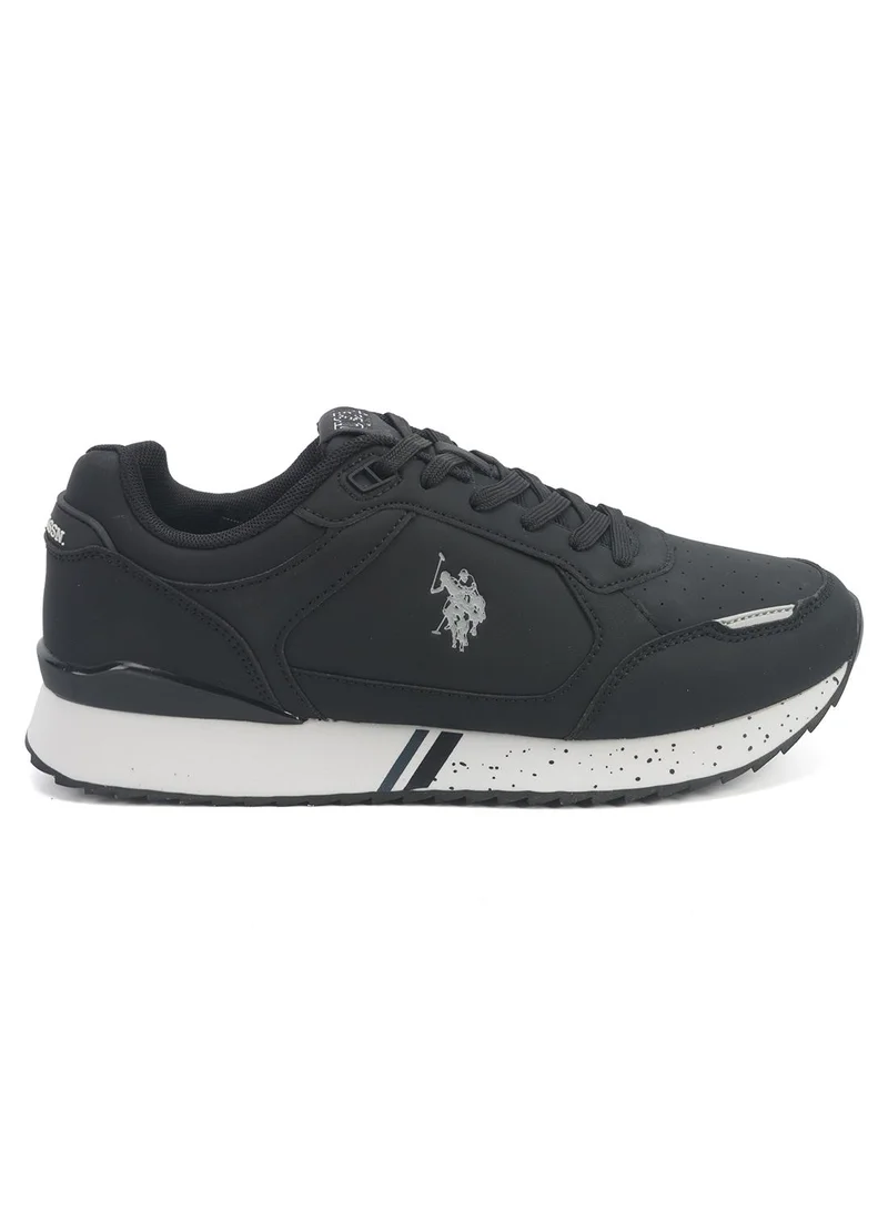 Men's Black Sneakers - Iconic Branding for a Clean Look