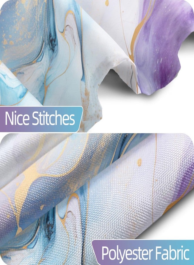 Uiiooazy Marble Shower Curtain 72x72 inches for Bathroom Abstract Ink Watercolor Bathtub Room Partition Hotel Decoration Modern Purple Blue Waterproof Fabric Shower Curtains Set with Hooks - Image 5