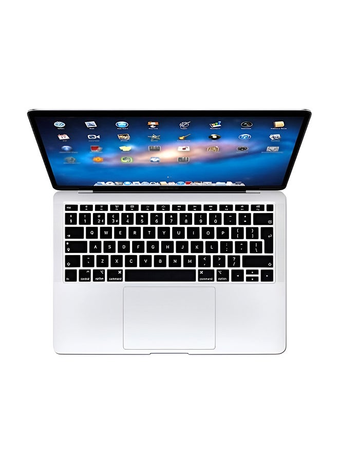 O Ozone Premium Ultra Thin Keyboard Cover For MacBook Air 13 inch with Touch ID Retina Display, A1932,2018 Release, Soft Skin Cover [UK Layout] -Black  - Image 3