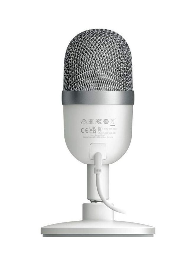 Mini USB Condenser Microphone for Streaming - Compact with Supercardioid Polar Pattern, Tiltable Stand, Integrated Shock Sbsorber Mercury White - Image 1