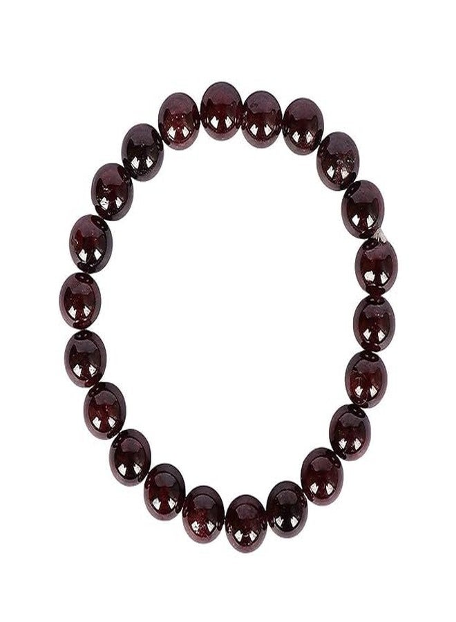 Agatesvibe سوار من كريستال العقيق الأحمر الطبيعي من أغاتسفايب، 8 مم - خرز من الأحجار الكريمة العلاجية للرجال والنساء | سوار مرن قابل للتمدد من الريكي والفينغ شوي للحب والطاقة والحماية وشاكرا الجذر | مجوهرات للجنسين (عبوة من قطعة واحدة) - Image 2