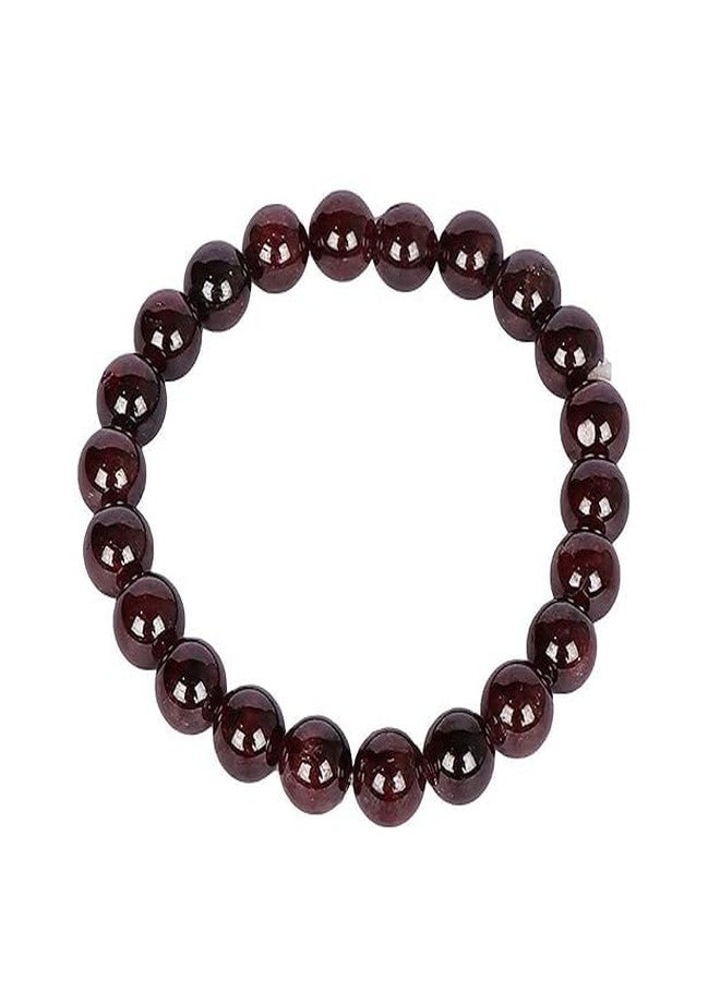 Agatesvibe سوار من كريستال العقيق الأحمر الطبيعي من أغاتسفايب، 8 مم - خرز من الأحجار الكريمة العلاجية للرجال والنساء | سوار مرن قابل للتمدد من الريكي والفينغ شوي للحب والطاقة والحماية وشاكرا الجذر | مجوهرات للجنسين (عبوة من قطعة واحدة) - Image 3