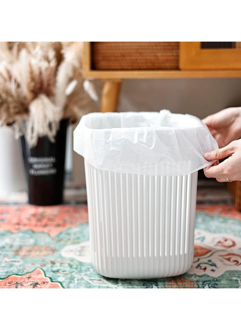 8 Gallons 150 Trash Bags Heavy Duty White Plastic Garbage Bags for Contractor, Industrial, Home, Kitchen, Commercial, Yard, Lawn, Leaf(8 Gallons, 150 Bags)