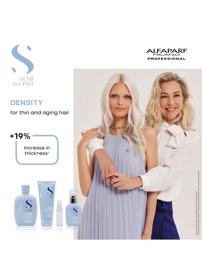 ALFAPARF MILANO Semi Di Lino Density Shampoo - Sulfate-Free Hair Thickening Shampoo - Gentle Cleansing Shampoo With Filler Complex - Protects & Hydrates For Long-Lasting Color  - Image 2