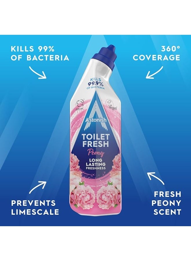 Astonish Toilet Fresh Cleaner Peony 750ml - Pack of 3 - Image 5