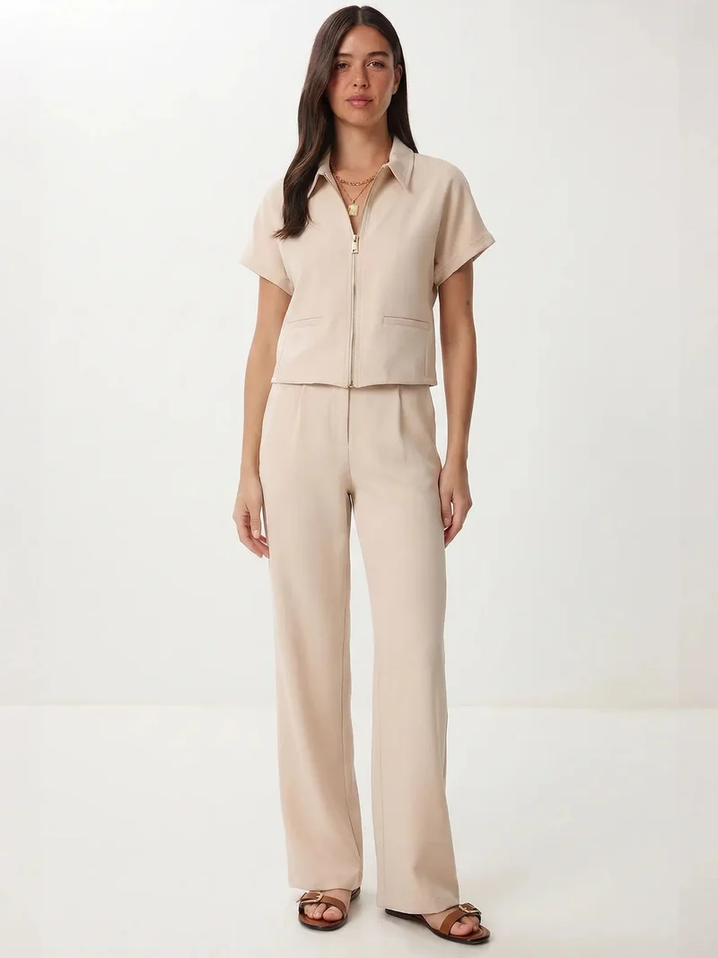 Happiness İstanbul ISTANBUL Women's Vest And Wide-Leg Trouser Coord