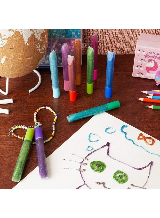 Bright Creations 100 Pack Glitter Glue Pens - 0.35 Oz Rainbow Glue Stick Set For Arts & Crafts Projects, Slime Supplies, Scrapbooking, Cards (20 Metallic Colors) - Multi Colored Glitter Glue Pens - Image 3