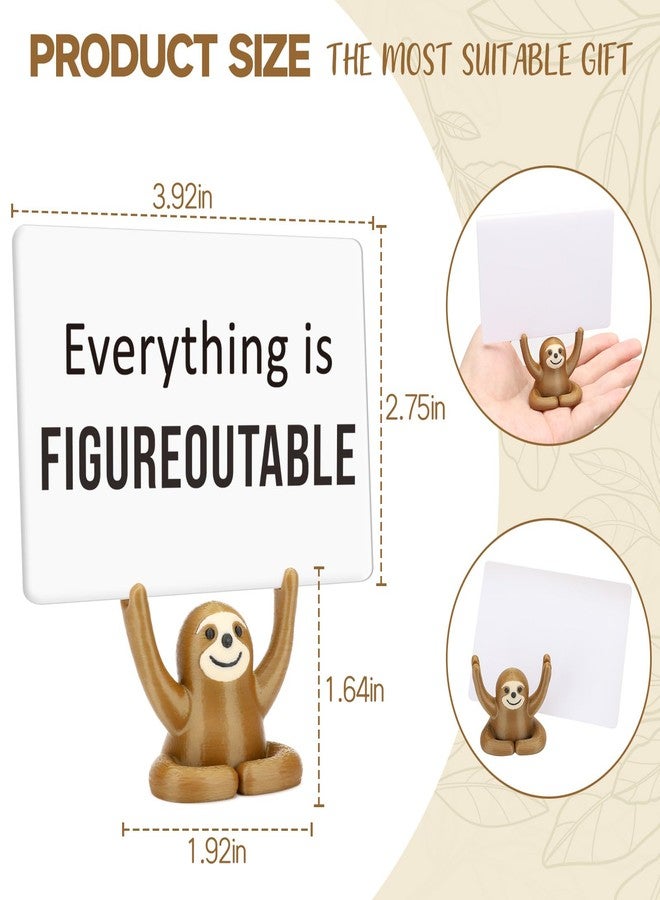Jettryran Mini Positive Sloth Emotional Cheer Support Unique Woman Funny Easter Birthday Gifts Get Well Soon Self Care Gifts for Women Men Teacher Coworker Best Friend Mom Sister Friendship Office Desk Decor - Image 2