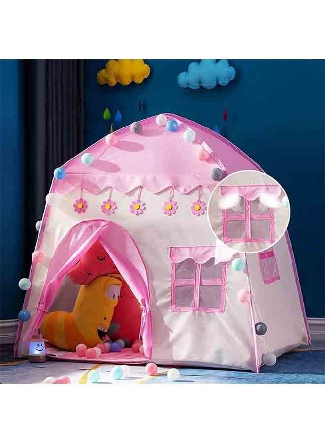 BLOOMING TIME Playhouses Small Tent, Children's Indoor Game Princess House Tent, Home Castle Girl Toy Folding Baby Doll House Tent - Image 1