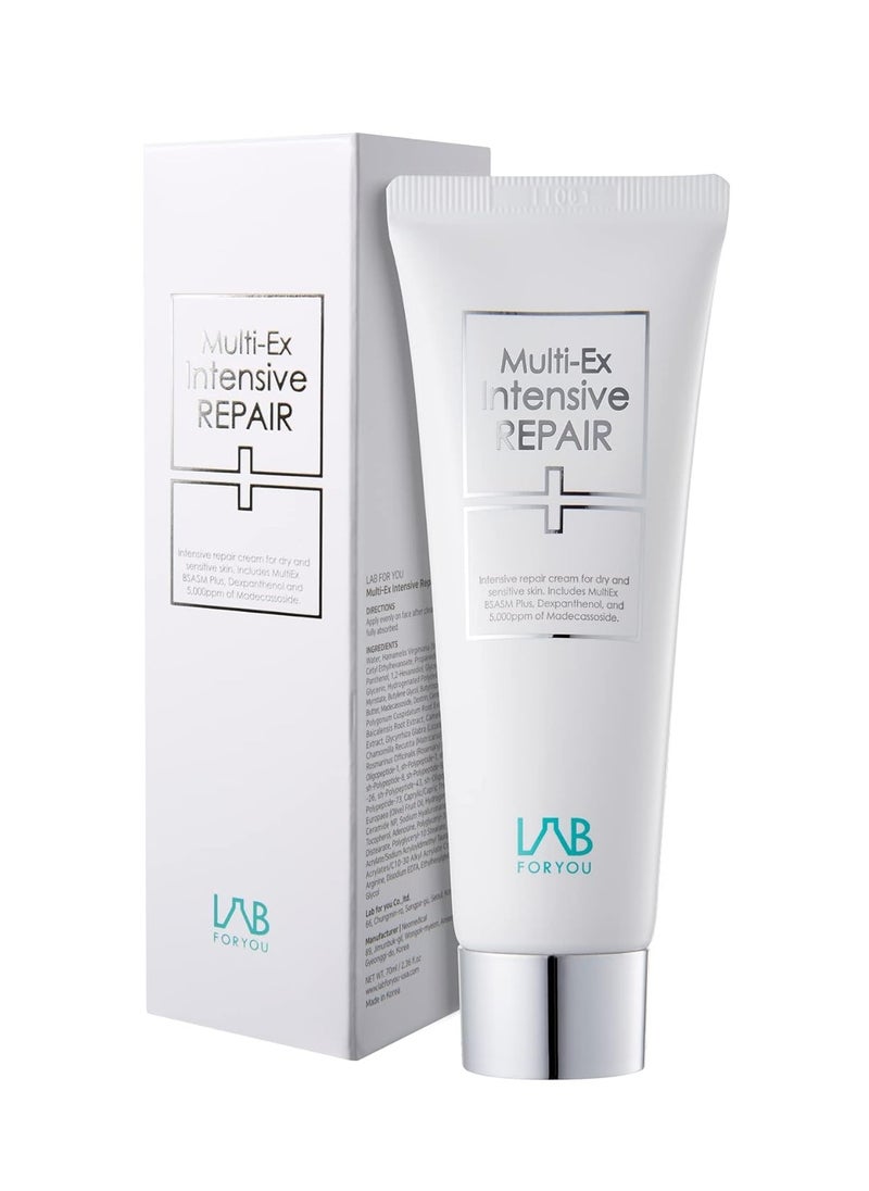 LAB FOR YOU Lab for you] Multi-Ex Intensive Repair | Madecassoside 5,000ppm | Panthenol 2.5% | Calm Irritated and Sensitive Skin | Facial Moisturizer | Real Cica cream | Skin barrier repair | 2.36fl.oz  - Image 1