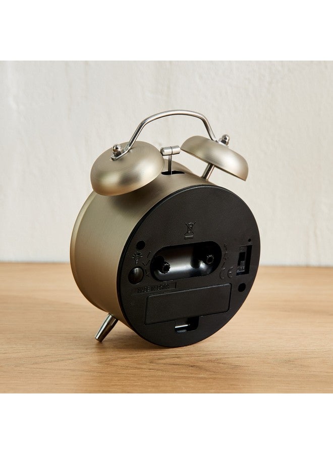 Home Box Mido Metal Twin Bell Alarm Clock 13.5 X 5.8 X 9.8 Cm  - Image 5