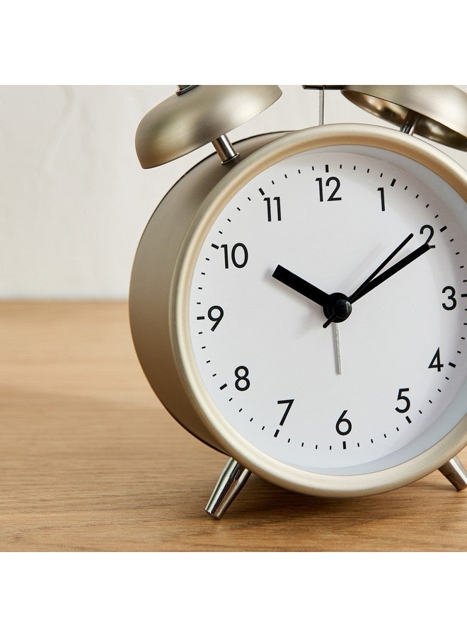 Home Box Mido Metal Twin Bell Alarm Clock 13.5 X 5.8 X 9.8 Cm  - Image 4