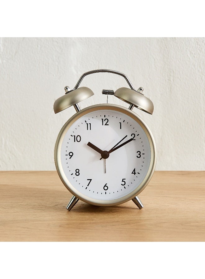 Home Box Mido Metal Twin Bell Alarm Clock 13.5 X 5.8 X 9.8 Cm  - Image 3