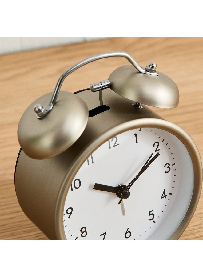 Home Box Mido Metal Twin Bell Alarm Clock 13.5 X 5.8 X 9.8 Cm  - Image 4
